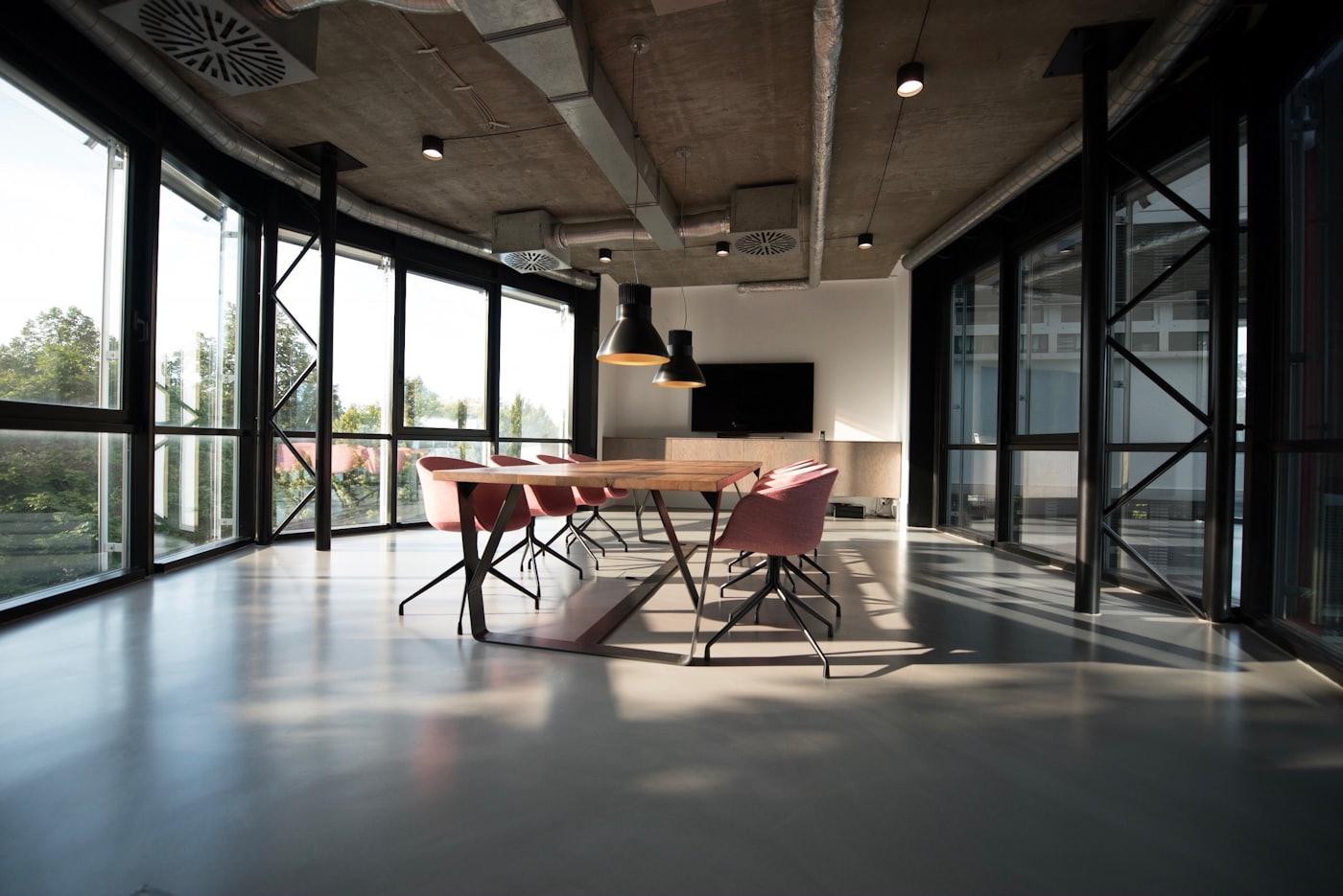 The dedicated desks area at Gaucho Lounge